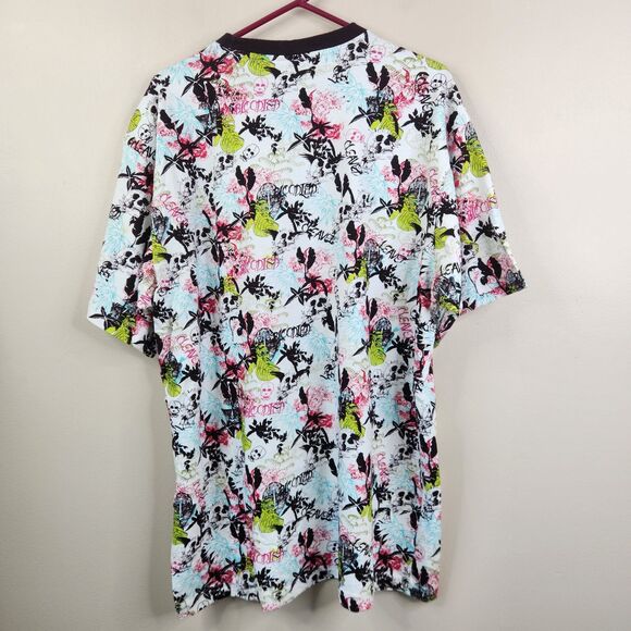 Artful Dodger Y2K Skull And Floral Bloodied Cleaved AOP Short Sleeve Tee 3XL - Picture 3 of 7